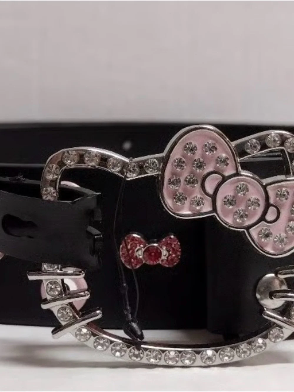 Hello Kitty bow bling Black and Pink Embellished Belt